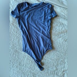 Abercrombie | Blue Short Sleeve Soft-Matte Bodysuit